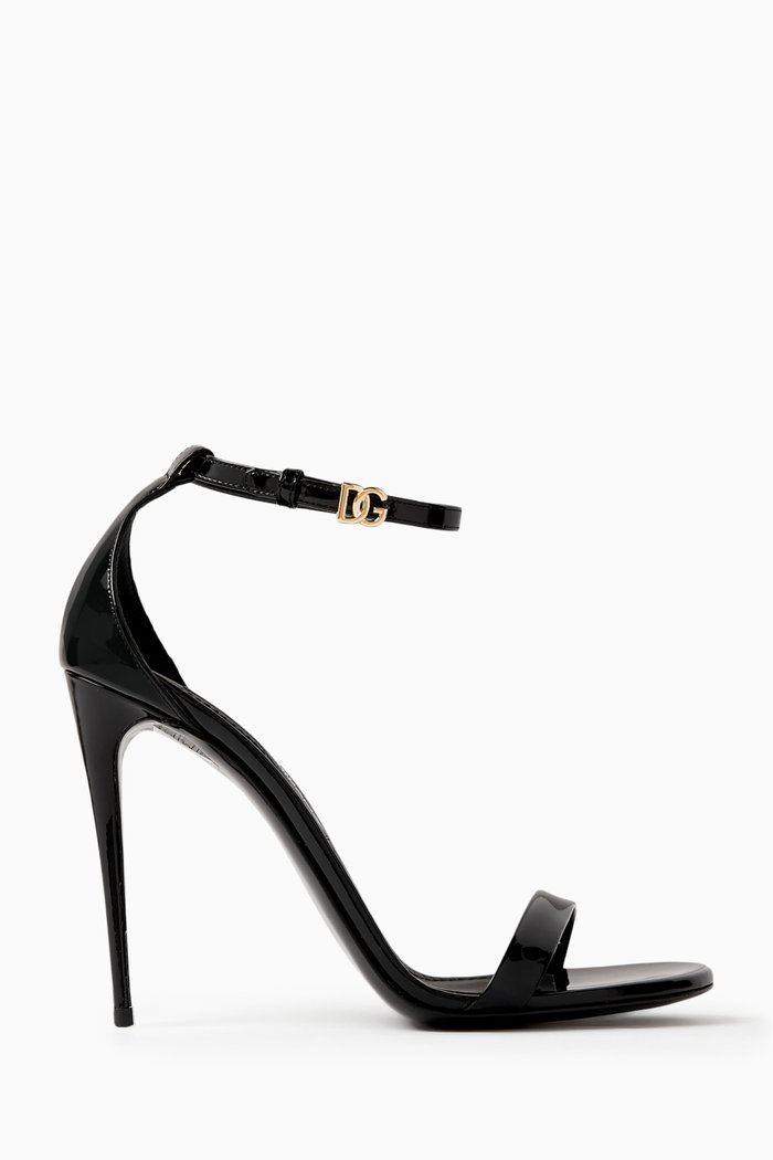 

Keira 105 Sandals in Patent Leather, Black