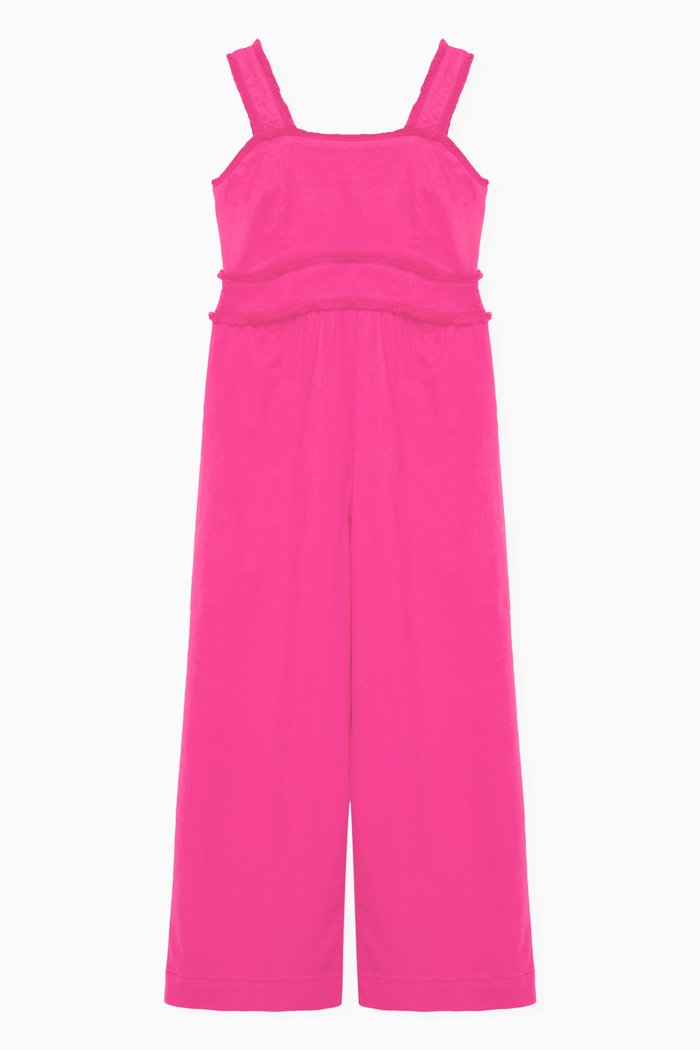 

Fringe Jumpsuit in Cotton, Pink