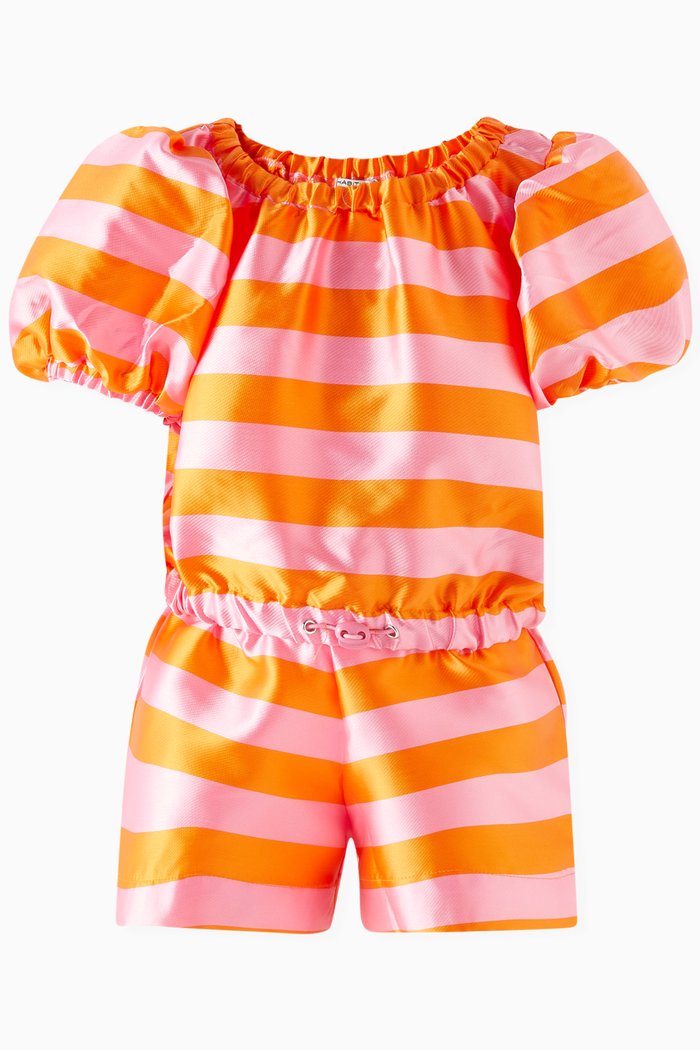 

Striped Top & Shorts Set, Orange