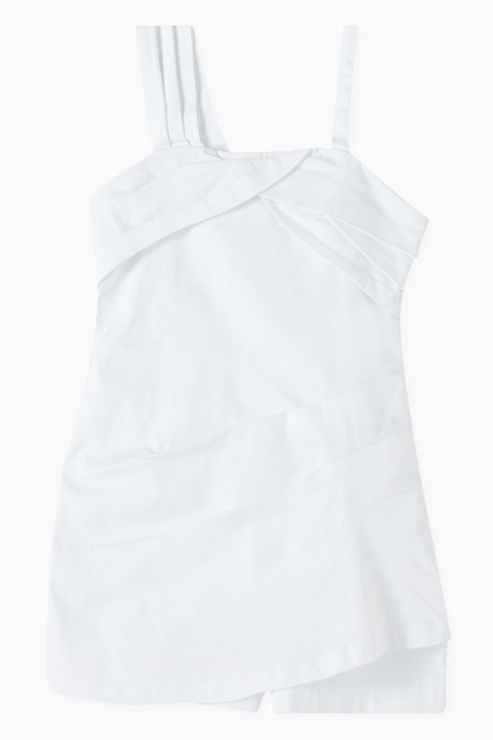 

Twist Front Romper in Cotton, White