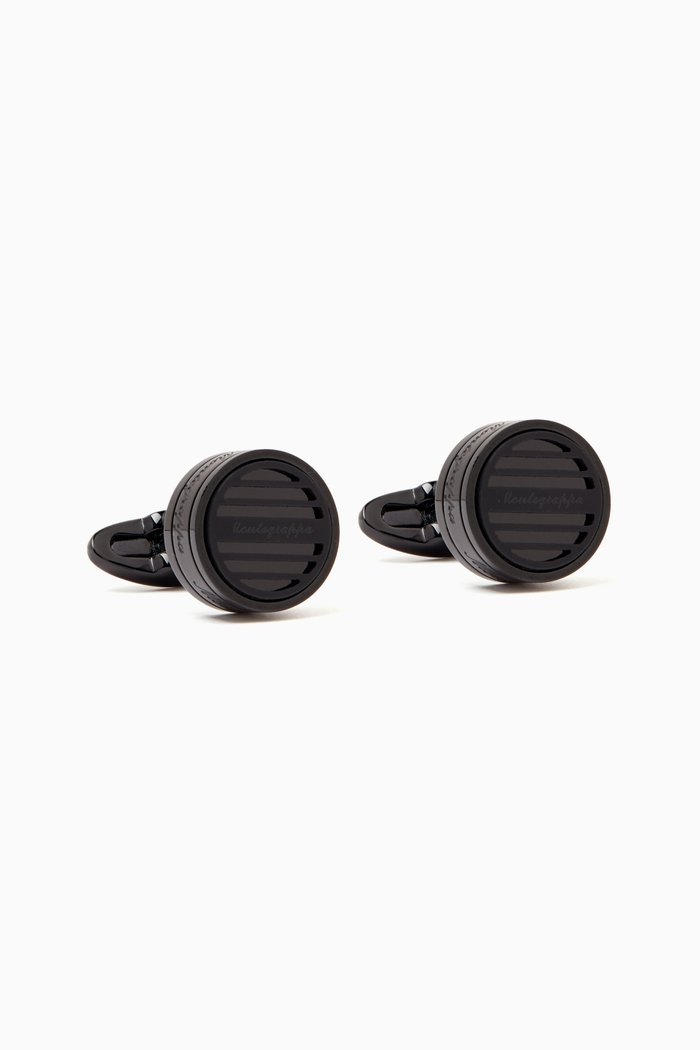 

Grid Cufflinks in PVD, Black