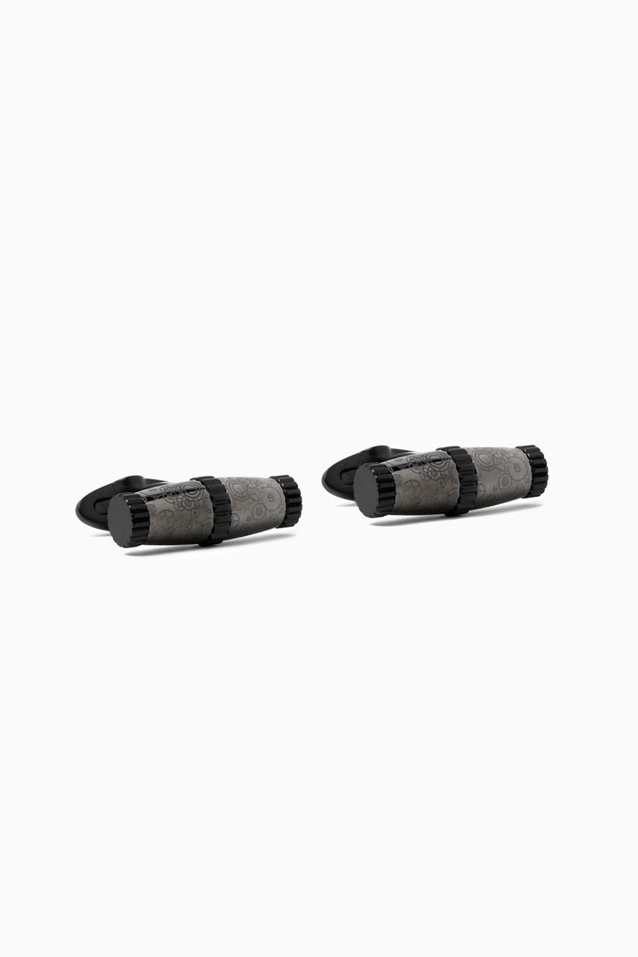 

Time Gear Two-tone Cufflinks in Metal, Black