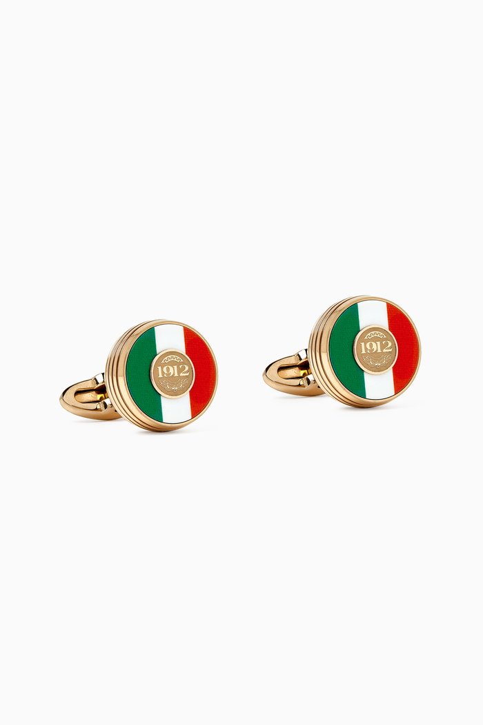 

Tricolore Cufflinks in Gold-plated PVD