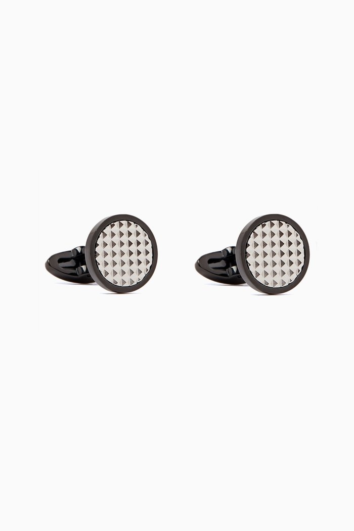 

Clou Cufflinks in Stainless Steel, Black