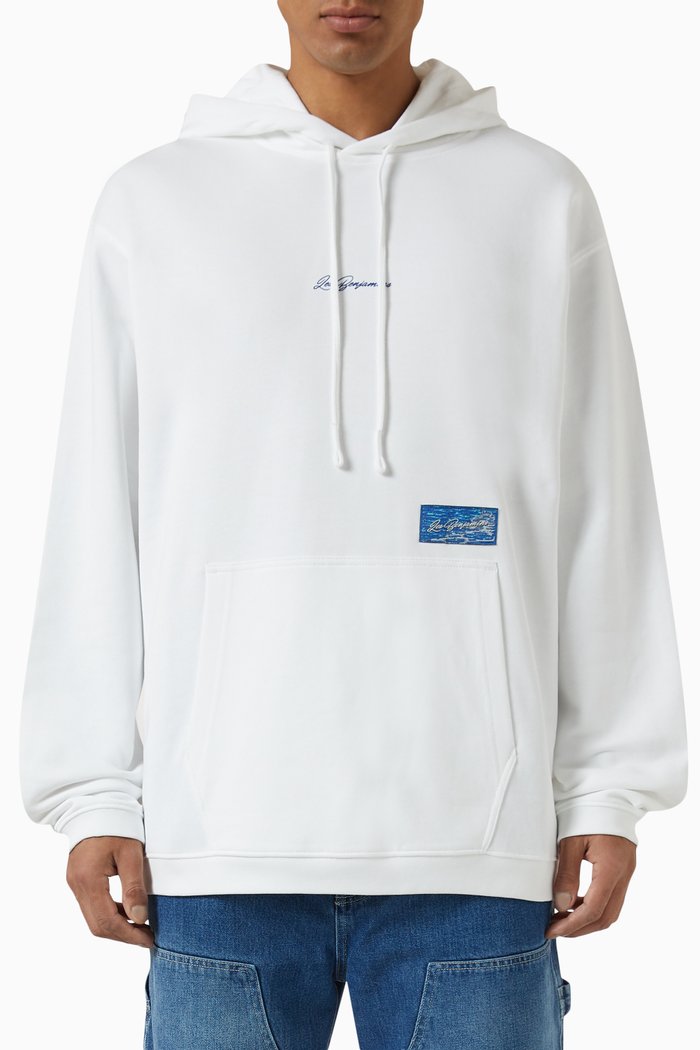 

Logo Hoodie in Cotton, White
