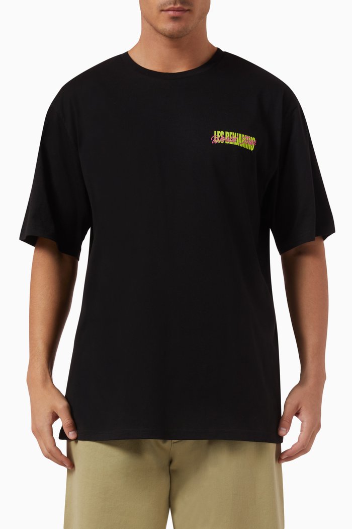 

Graphic print T-shirt in Cotton, Black