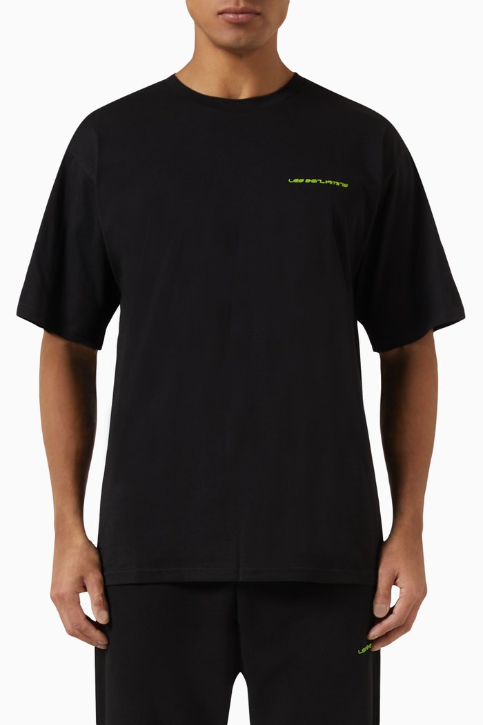 

Graphic print T-shirt in Cotton, Black
