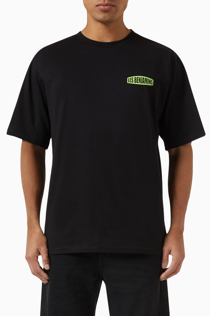 

Graphic print T-shirt in Cotton, Black