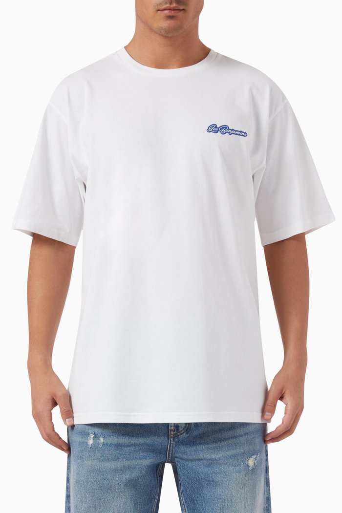 Graphic print T-shirt in Cotton, White