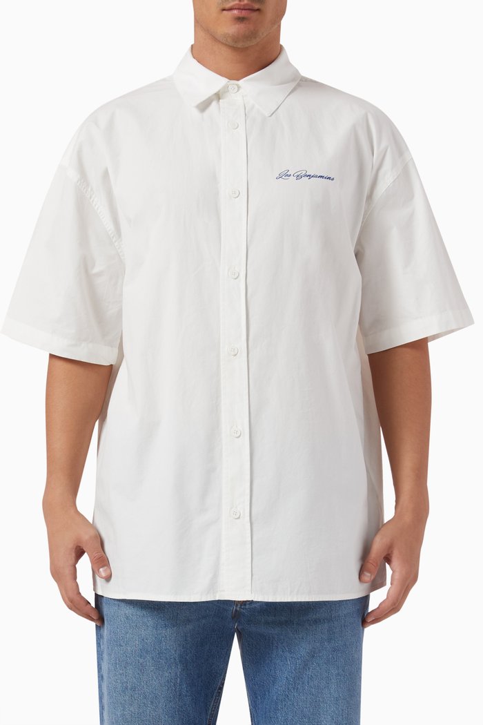 

010 Abstract Print Shirt, White