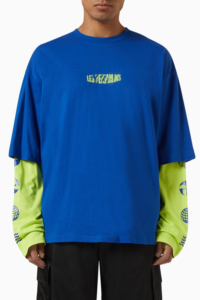 

Rave T-shirt in Cotton, Blue