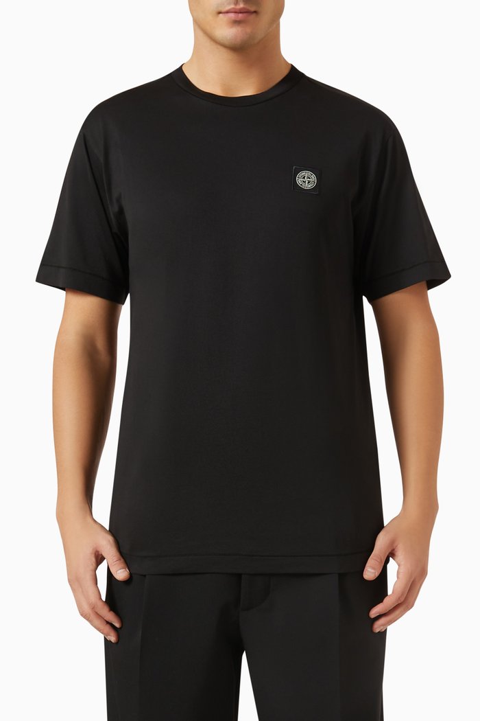 

Logo T-shirt in 60/2 Cotton Jersey, Black