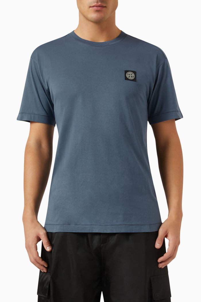 

Logo T-shirt in 60/2 Cotton Jersey, Blue