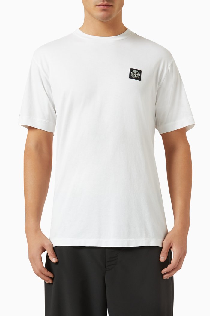 Logo T-shirt in 60/2 Cotton Jersey, White