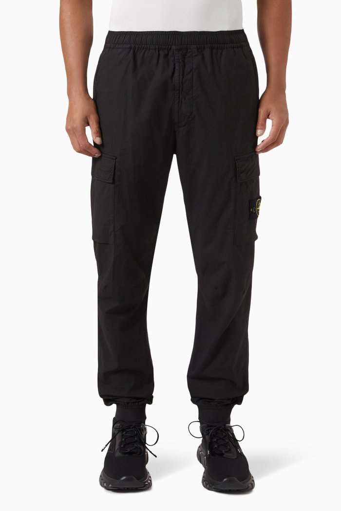 

Cargo Pants in Stretch Cotton, Black