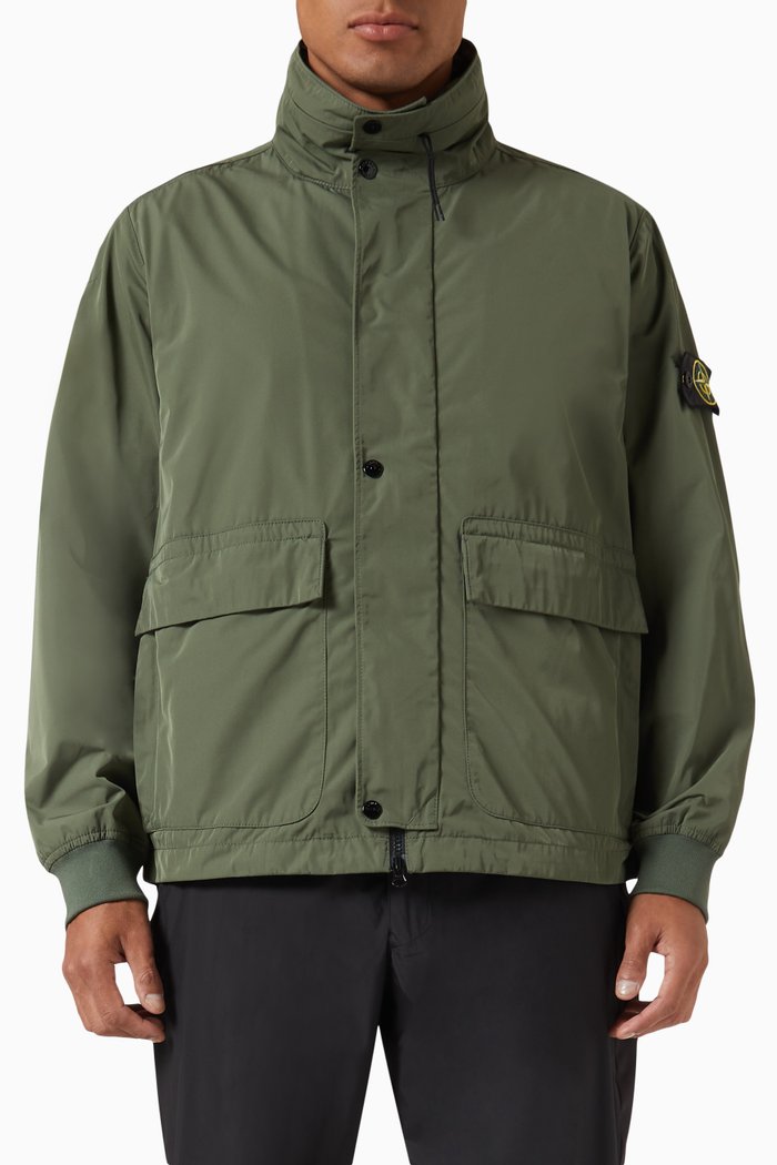

Compass Badge Jacket in Twill Weave, Grey