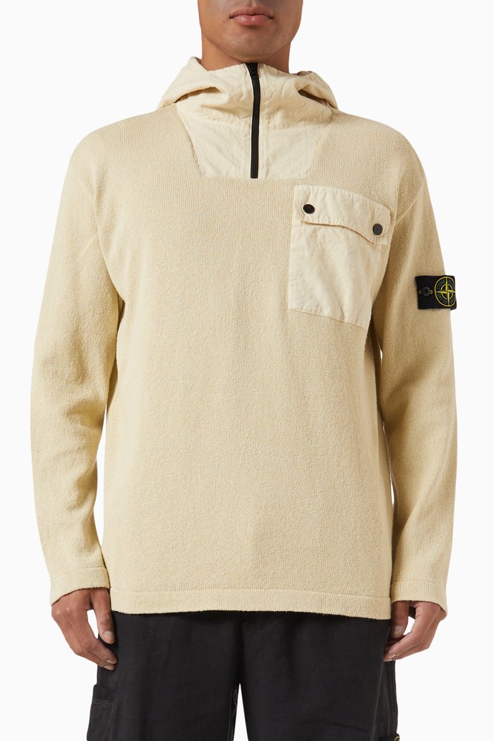 

Half Zip Hoodie, Neutral
