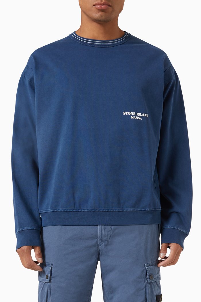 

Marina Sweatshirt in Cotton Fleece, Blue