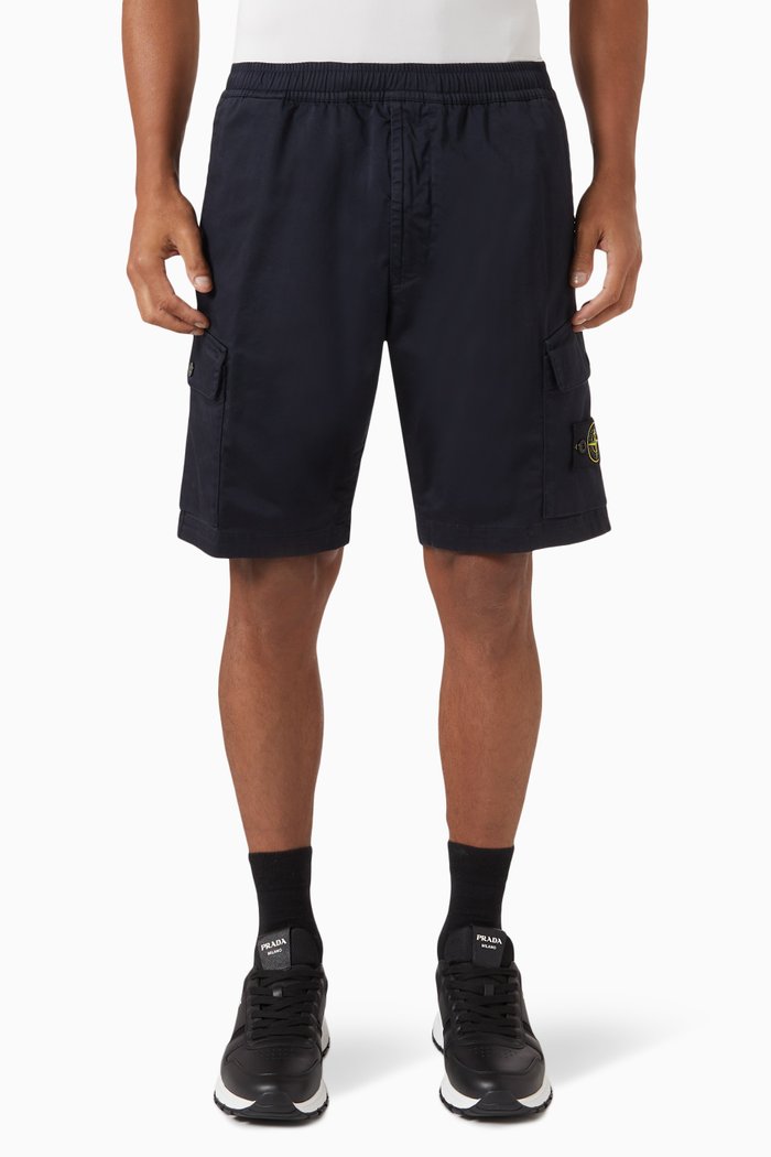 

Bermuda Shorts in Cotton, Blue