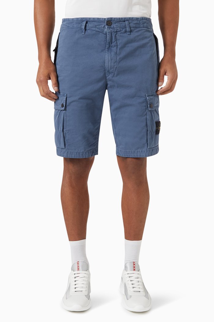 

Bermuda Shorts in Cotton, Blue