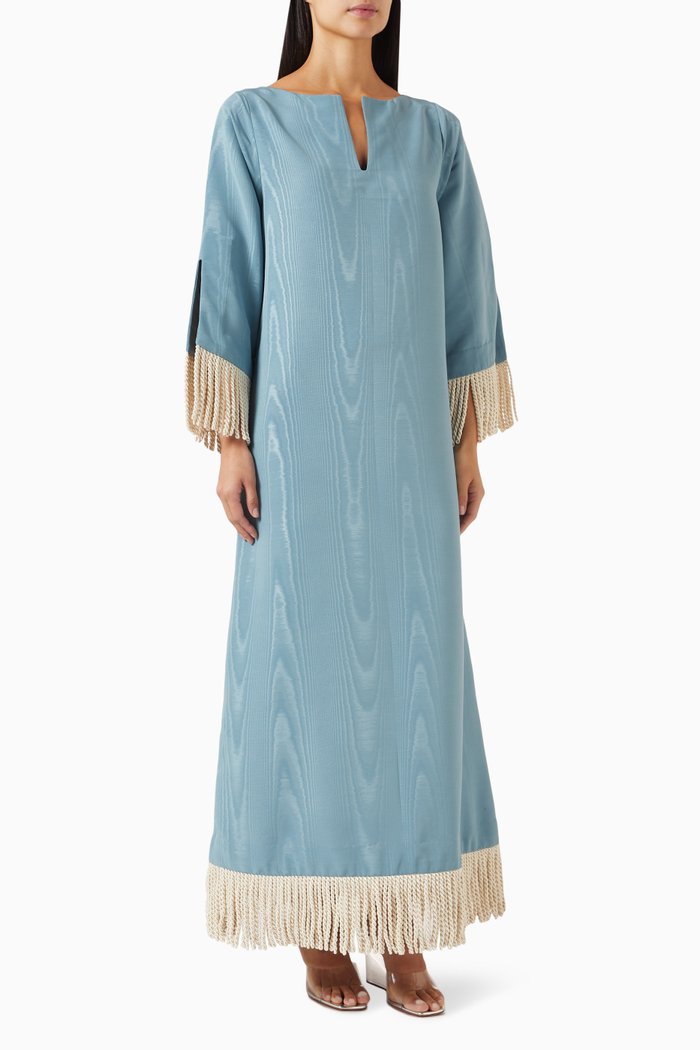 

Leen Maxi Dress in Moire, Blue