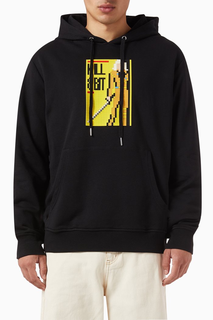 

Kill 8Bit Hoodie in Cotton, Black