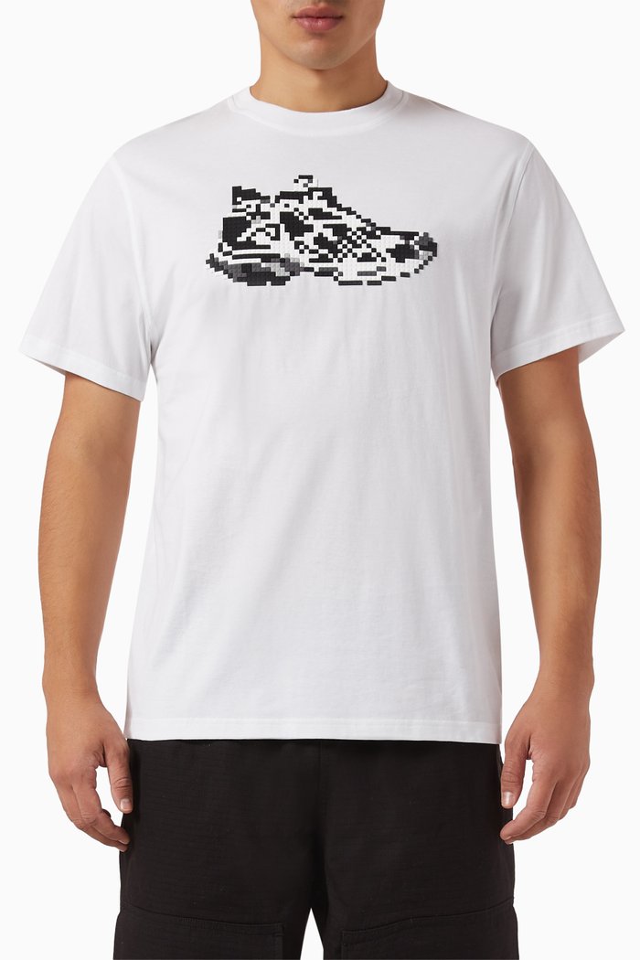 

Black Runner T-shirt in Cotton, White