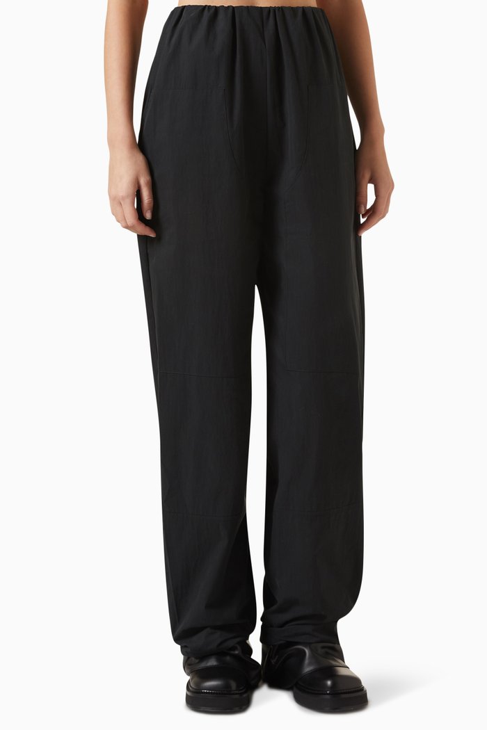 

Cocoon Trackpants in Cotton-blend, Black