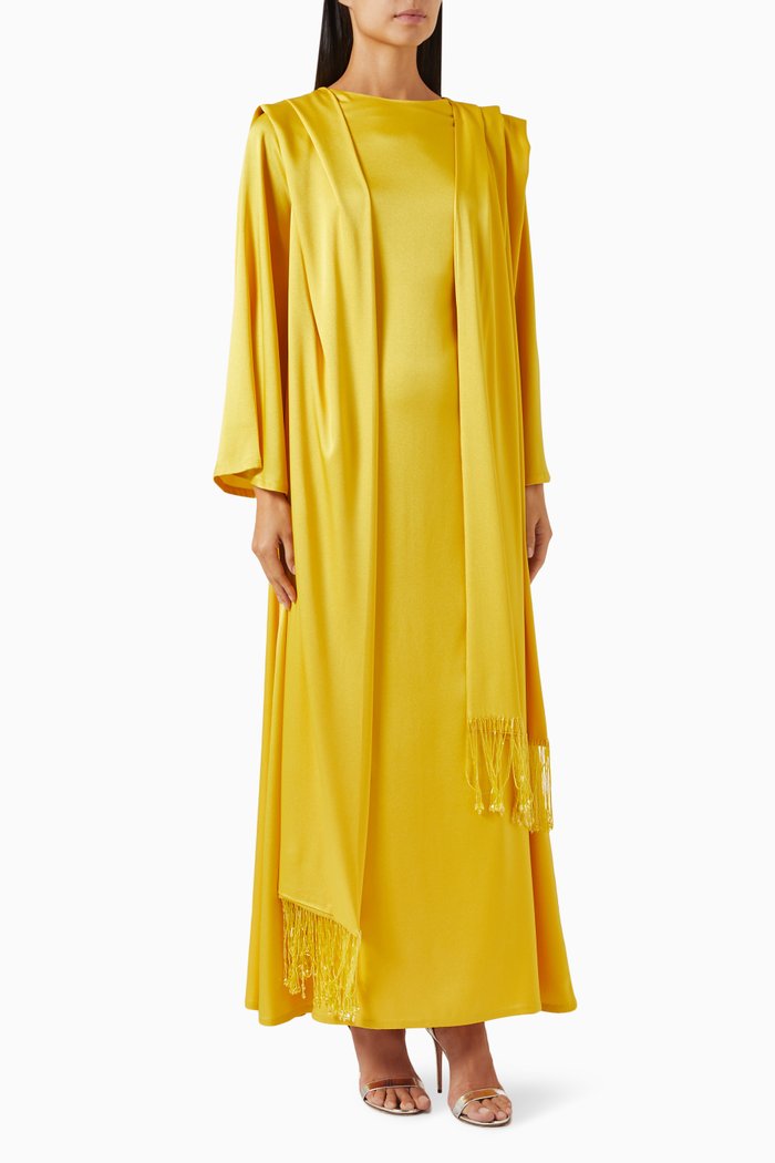 

Ahvi Draped Kaftan, Yellow
