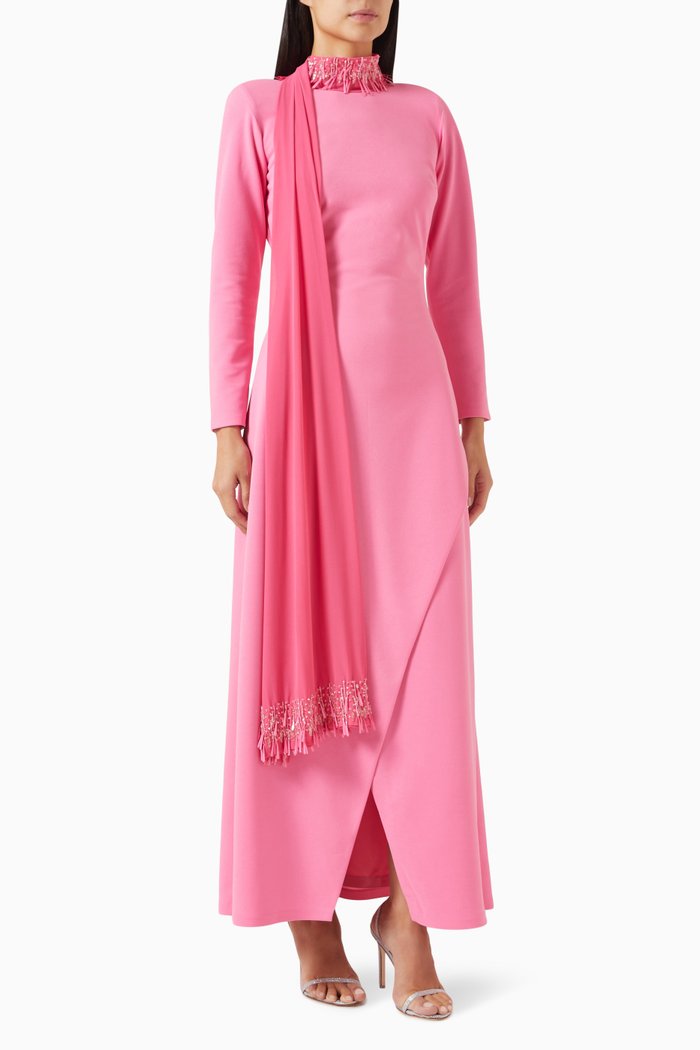 Emery Slit Dress, Pink
