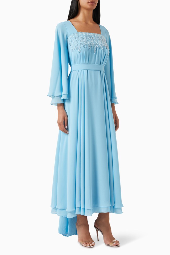 

Luna Flared Kaftan, Blue