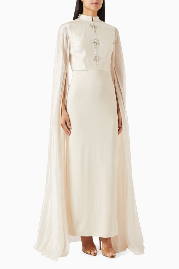 

Tori Cape Sleeves Kaftan, Neutral
