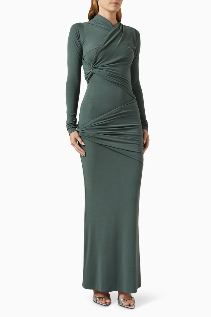 

Aria Maxi Dress in Tencel, Green