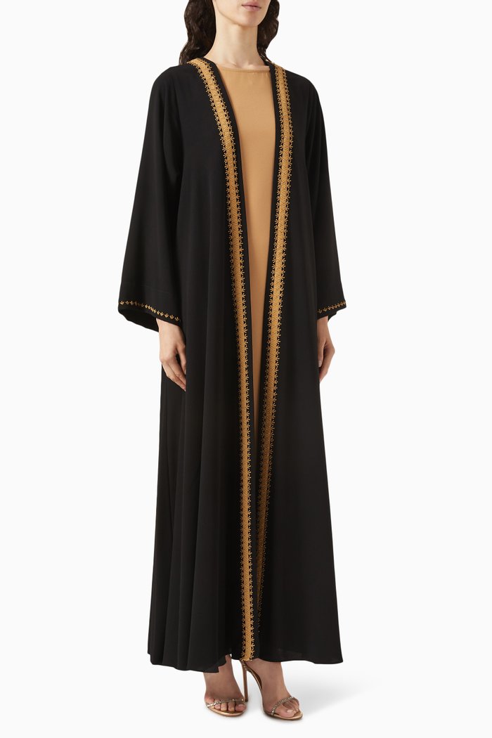 

3 Piece Abaya Set in Crêpe, Neutral