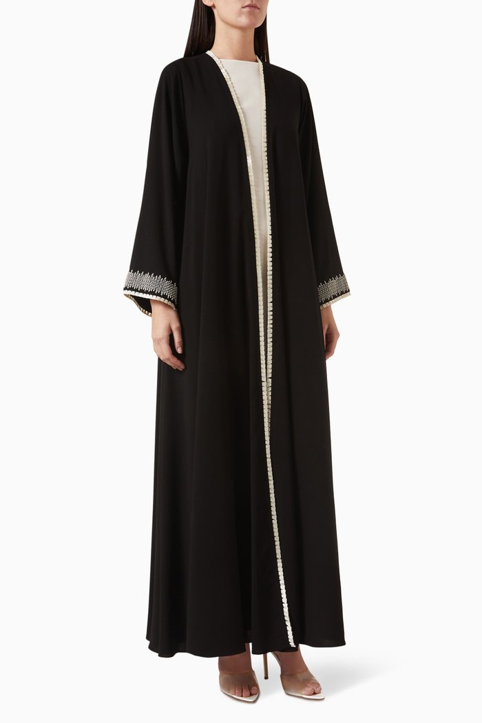 

3 Piece Abaya Set in Crêpe, Neutral