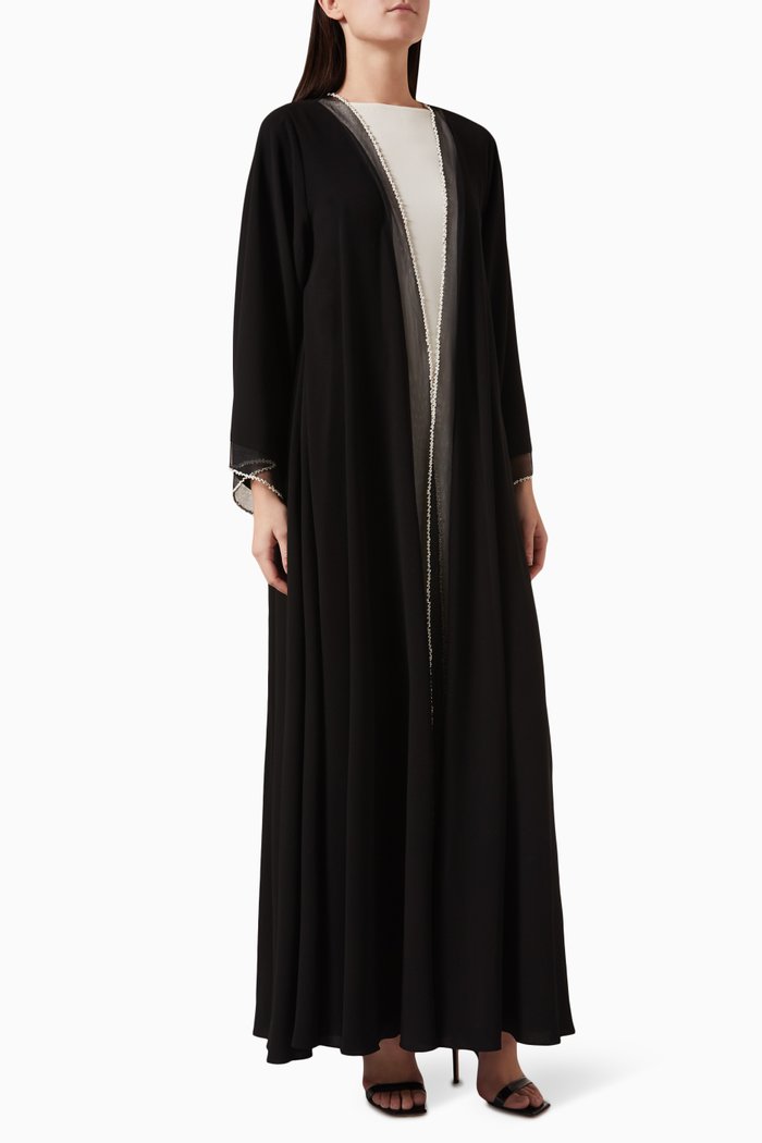 

3 Piece Abaya Set in Crêpe, Neutral