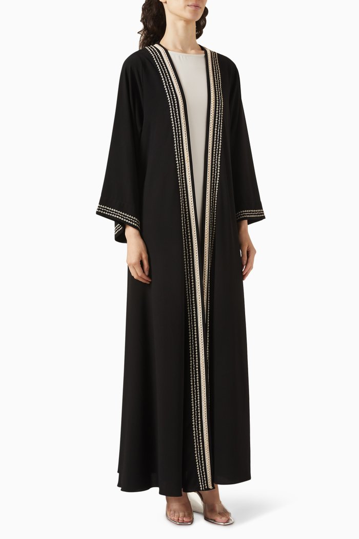 

3 Piece Abaya Set in Crêpe, Neutral