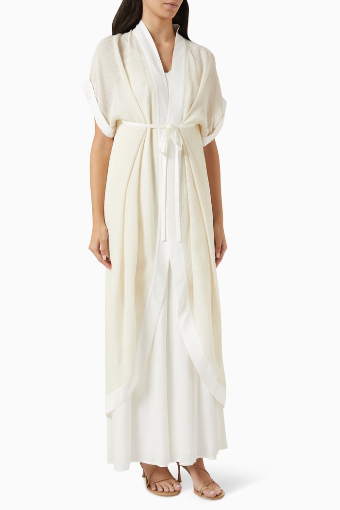 

Jacket & Jumpsuit Set in Viscose, White