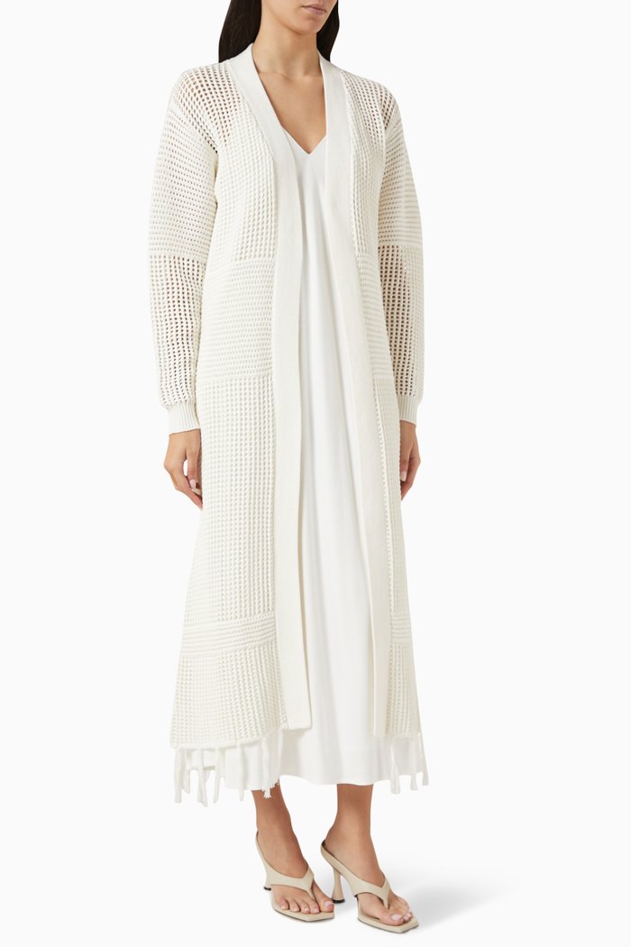 

Dress & Jacket Set in Crochet-viscose, Neutral