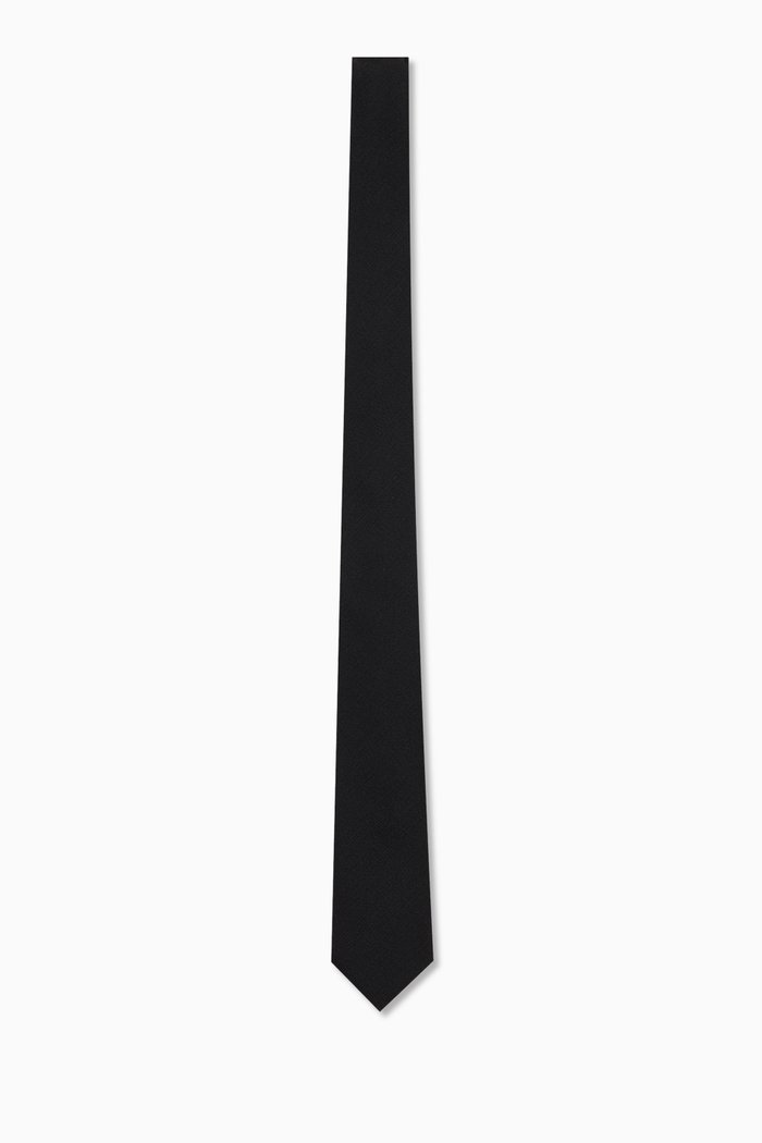 

Tapered Tie in Silk-faille, Black