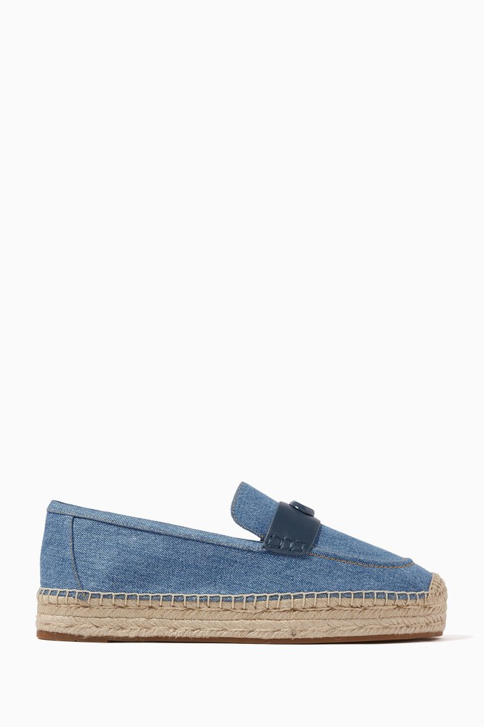 

Camilla Slip-on Espadrilles in Denim, Blue