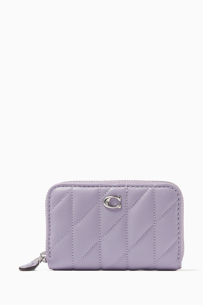 

Card Case in Quilted Nappa Leather, Purple