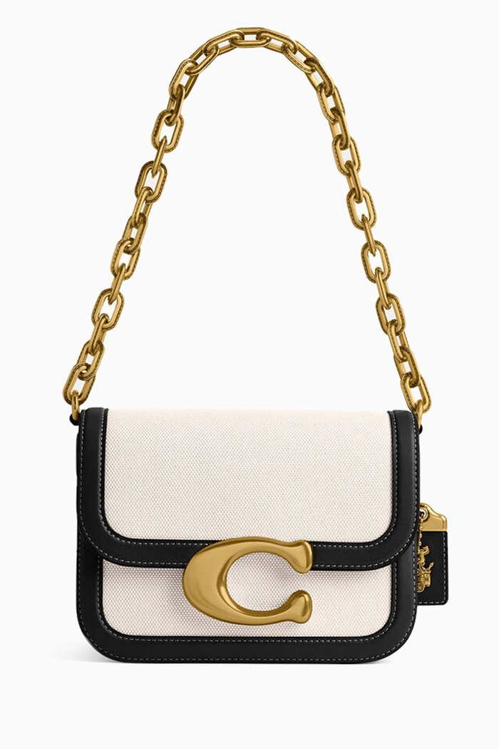 Mini Idol Shoulder Bag in Canvas, Black