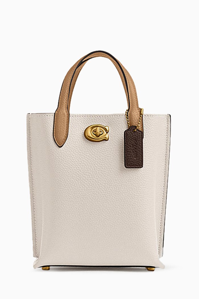 

Willow 16 Tote Bag in Leather, White