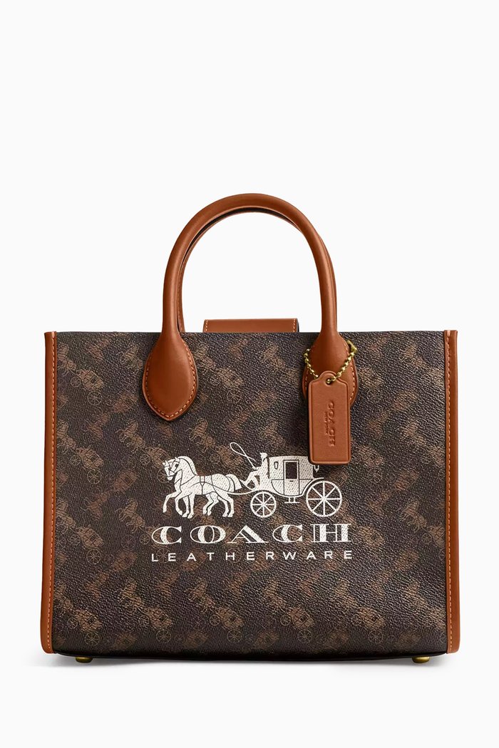 

Ace 26 Tote Bag in Coated Canvas, Brown