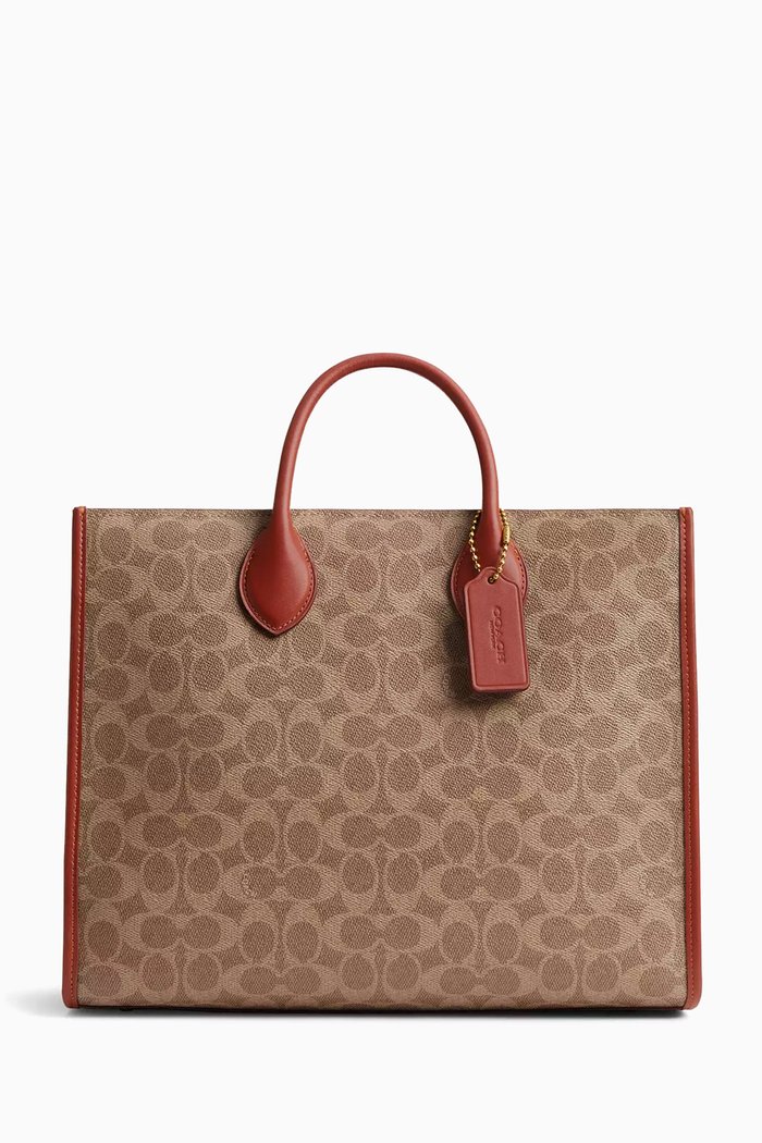 Ace 35 Tote Bag in Signature Canvas, Brown