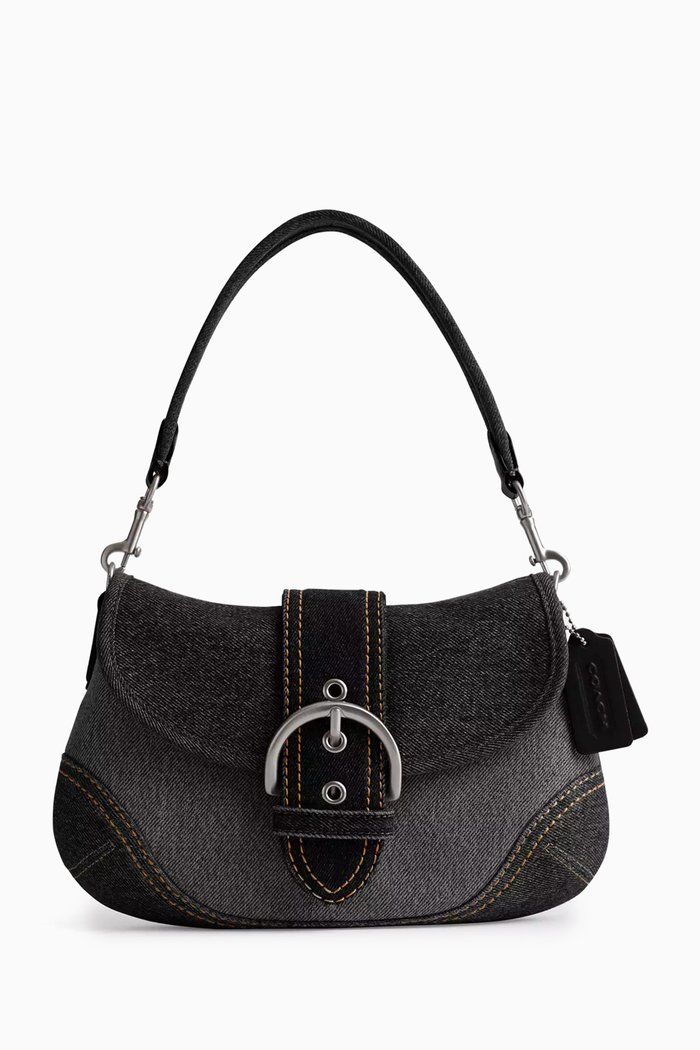 

Soho Bag in Repurposed Denim, Black