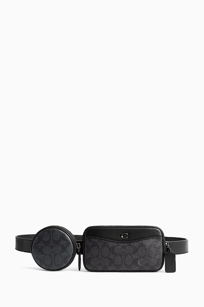 

Pouch Belt in Signature Canvas, Black