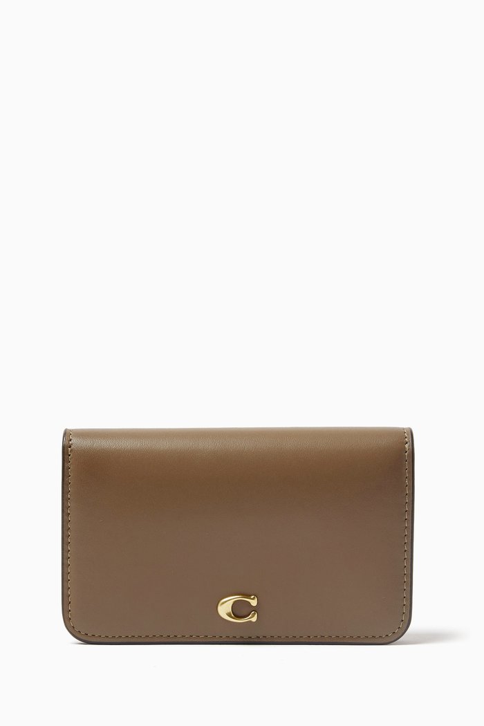 

Essential Card Case in Leather, Grey