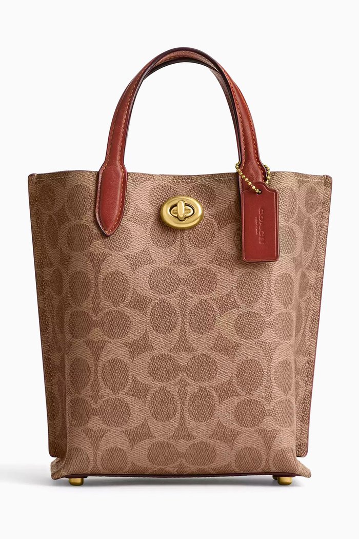 

Willow 16 Tote Bag in Signature Canvas, Brown